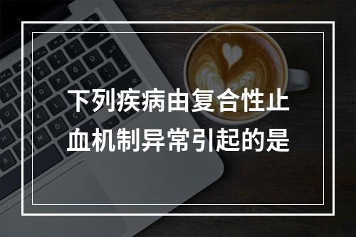 下列疾病由复合性止血机制异常引起的是