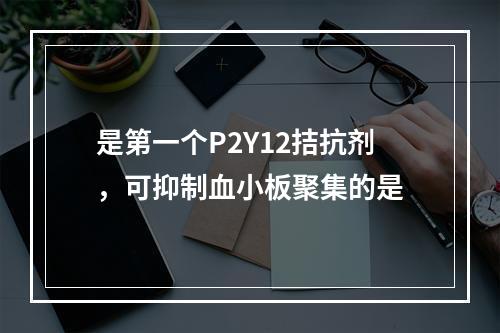 是第一个P2Y12拮抗剂，可抑制血小板聚集的是