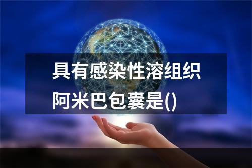 具有感染性溶组织阿米巴包囊是()