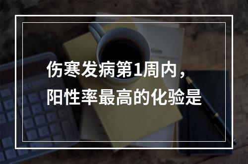 伤寒发病第1周内，阳性率最高的化验是