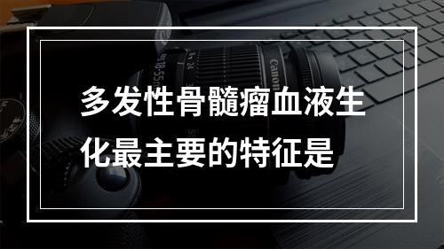 多发性骨髓瘤血液生化最主要的特征是