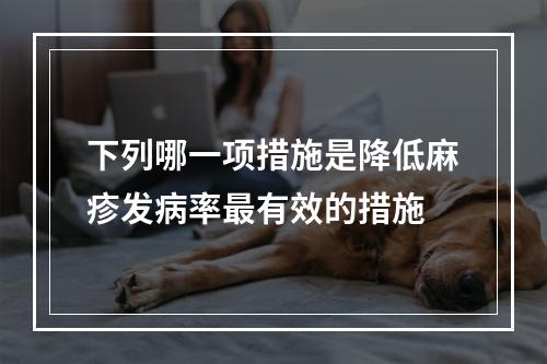 下列哪一项措施是降低麻疹发病率最有效的措施