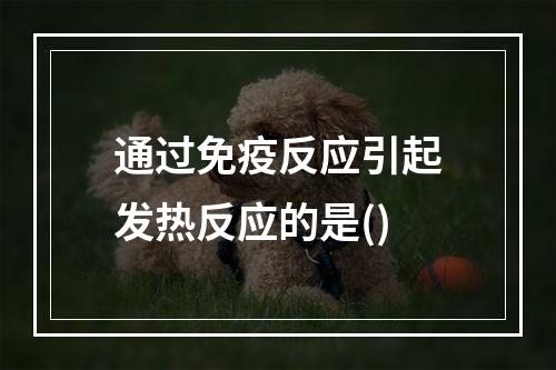 通过免疫反应引起发热反应的是()