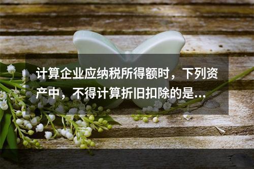 计算企业应纳税所得额时，下列资产中，不得计算折旧扣除的是（　