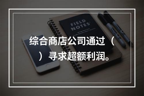 综合商店公司通过（　　）寻求超额利润。