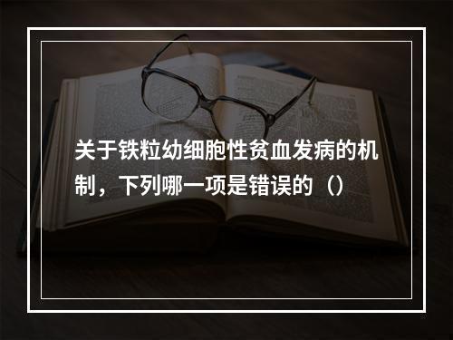 关于铁粒幼细胞性贫血发病的机制，下列哪一项是错误的（）