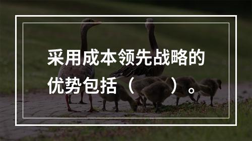 采用成本领先战略的优势包括（  ）。