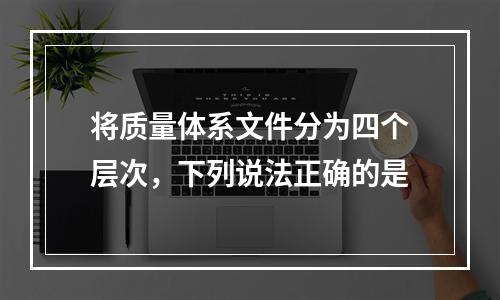 将质量体系文件分为四个层次，下列说法正确的是