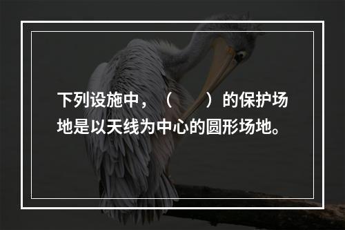 下列设施中，（　　）的保护场地是以天线为中心的圆形场地。