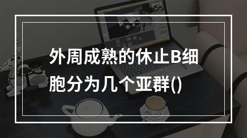 外周成熟的休止B细胞分为几个亚群()