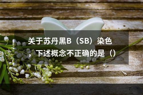 关于苏丹黑B（SB）染色，下述概念不正确的是（）