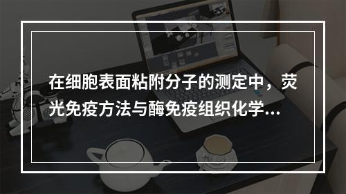 在细胞表面粘附分子的测定中，荧光免疫方法与酶免疫组织化学方法