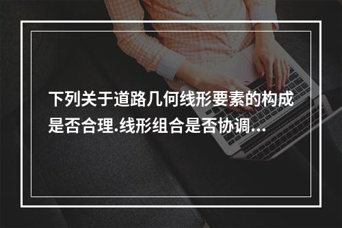 下列关于道路几何线形要素的构成是否合理.线形组合是否协调，叙