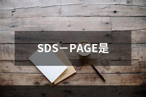 SDS－PAGE是