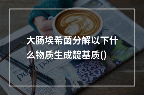 大肠埃希菌分解以下什么物质生成靛基质()