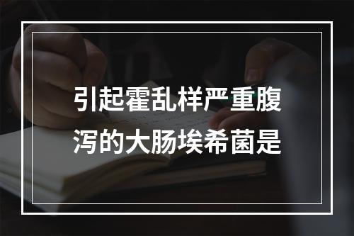 引起霍乱样严重腹泻的大肠埃希菌是