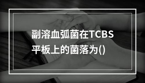 副溶血弧菌在TCBS平板上的菌落为()