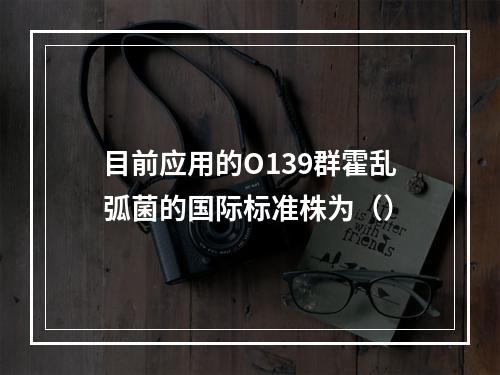 目前应用的O139群霍乱弧菌的国际标准株为（）