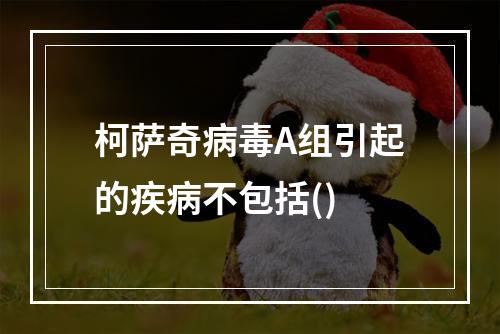 柯萨奇病毒A组引起的疾病不包括()