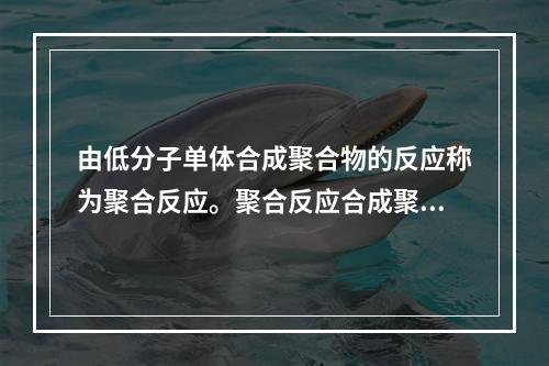 由低分子单体合成聚合物的反应称为聚合反应。聚合反应合成聚合物