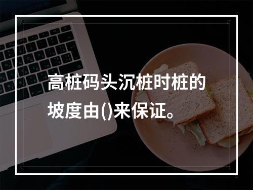 高桩码头沉桩时桩的坡度由()来保证。