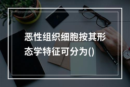 恶性组织细胞按其形态学特征可分为()