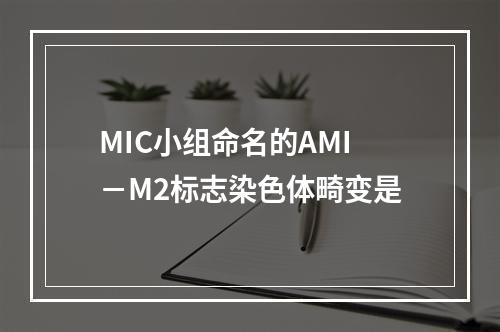 MIC小组命名的AMI－M2标志染色体畸变是