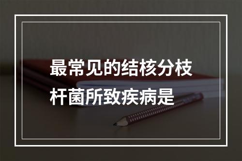 最常见的结核分枝杆菌所致疾病是