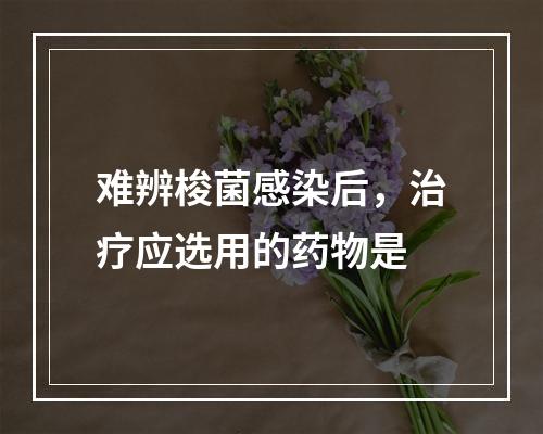 难辨梭菌感染后，治疗应选用的药物是