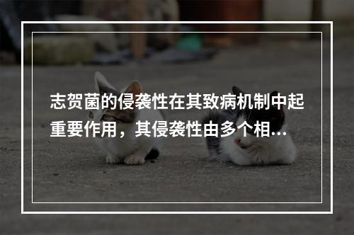 志贺菌的侵袭性在其致病机制中起重要作用，其侵袭性由多个相关基