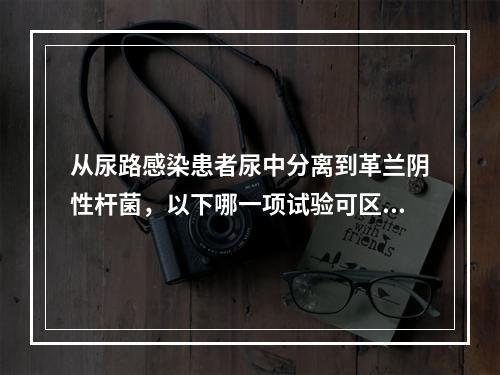 从尿路感染患者尿中分离到革兰阴性杆菌，以下哪一项试验可区分该