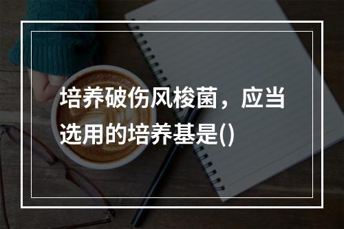 培养破伤风梭菌，应当选用的培养基是()