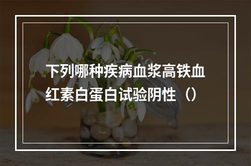 下列哪种疾病血浆高铁血红素白蛋白试验阴性（）