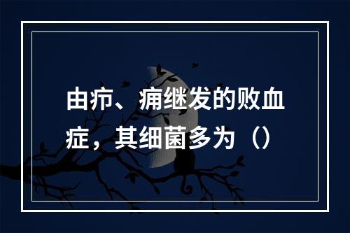 由疖、痈继发的败血症，其细菌多为（）