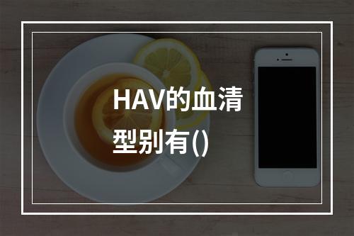 HAV的血清型别有()