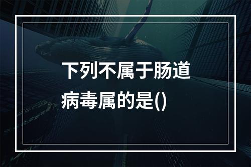 下列不属于肠道病毒属的是()