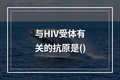 与HIV受体有关的抗原是()