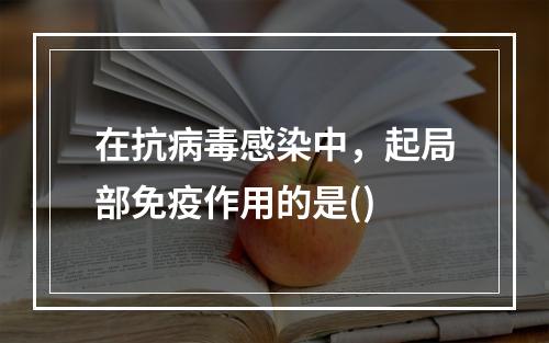 在抗病毒感染中，起局部免疫作用的是()