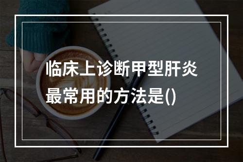 临床上诊断甲型肝炎最常用的方法是()