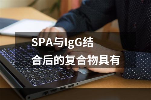 SPA与IgG结合后的复合物具有