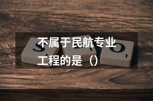 不属于民航专业工程的是（）