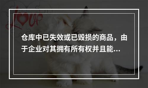 仓库中已失效或已毁损的商品，由于企业对其拥有所有权并且能够实