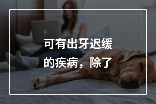 可有出牙迟缓的疾病，除了