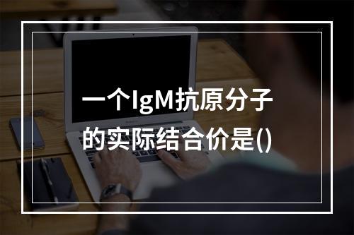 一个IgM抗原分子的实际结合价是()