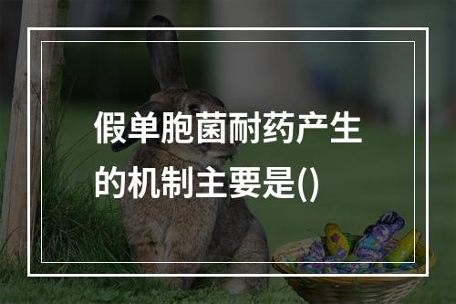 假单胞菌耐药产生的机制主要是()