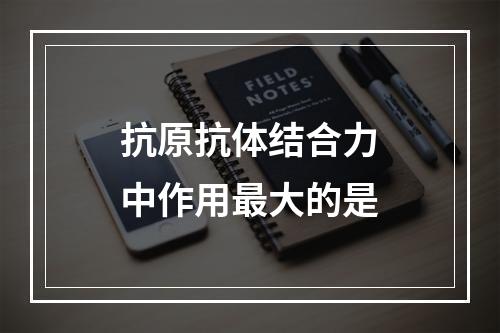 抗原抗体结合力中作用最大的是