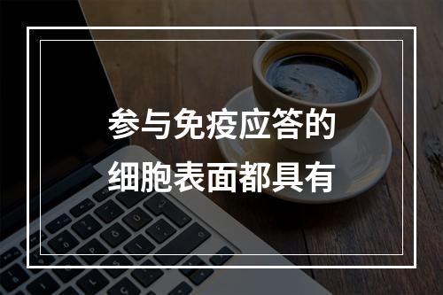 参与免疫应答的细胞表面都具有