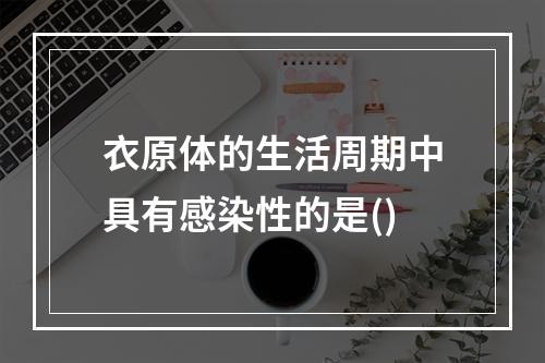 衣原体的生活周期中具有感染性的是()