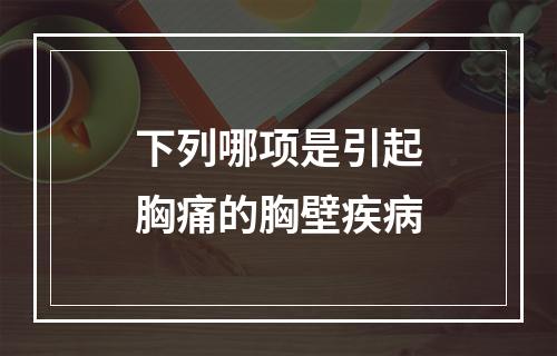 下列哪项是引起胸痛的胸壁疾病