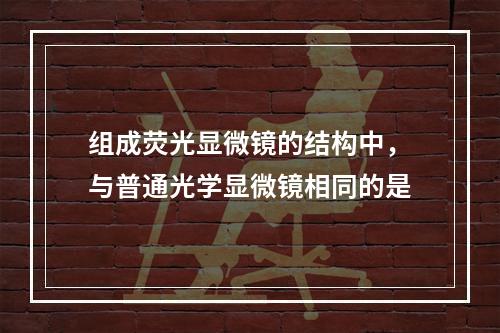 组成荧光显微镜的结构中，与普通光学显微镜相同的是